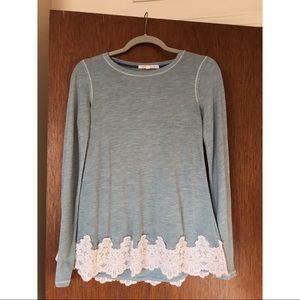 Long Sleeve Top with Lace Details